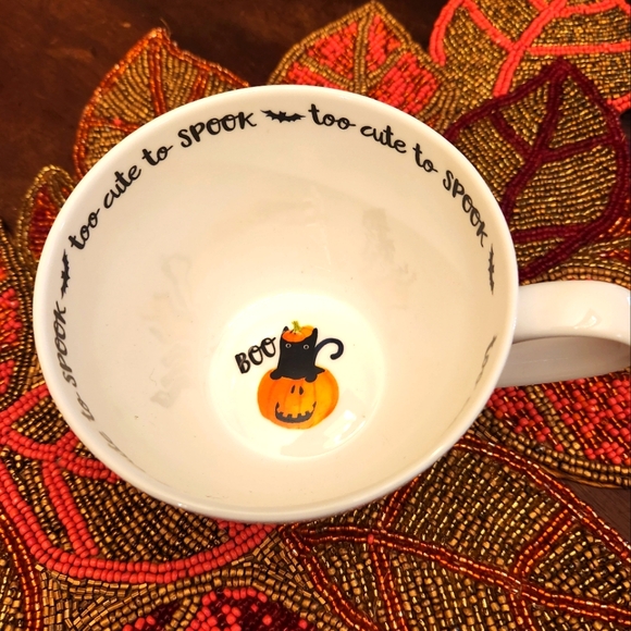 Portobello by Design Mug, 15 oz, 3 1/2" Ht x 5" wd, Halloween black cat 🐈‍⬛️ - Picture 3 of 5